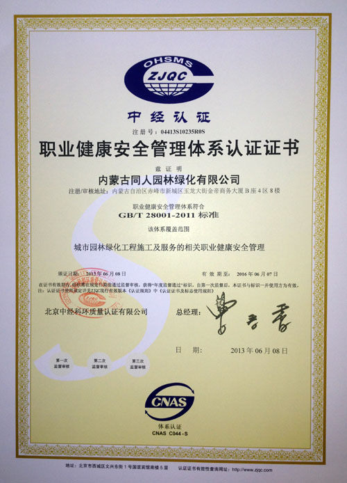 職業(yè)健康安全管理體系認